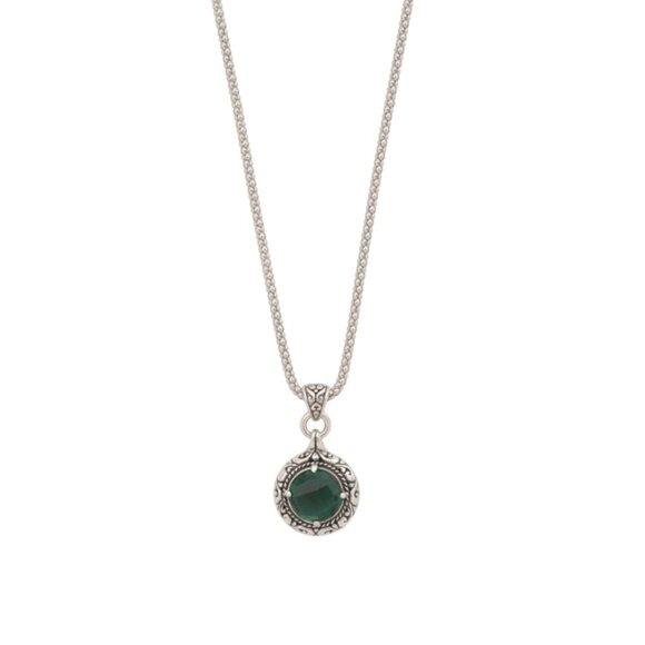 ANNIKA WITT Green Made In Bali Sterling Silver Green Round Necklace - Picture 1 of 2